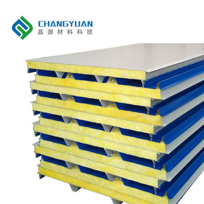 resistência de fogo do painel de sanduíche de 1500mm para o telhado da parede interior de parede exterior