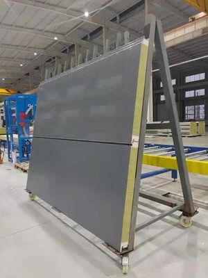 Sistema de painéis de parede de sanduíche à prova de fogo de espessura de 200 mm para edifícios de grande altura
