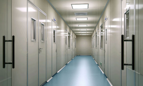 Painéis de parede de salas limpas modulares personalizáveis de várias espessuras